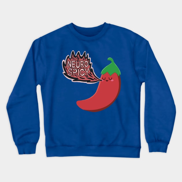 Neurospicy UWU Pepper Crewneck Sweatshirt by SubtleSplit
